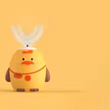 Sunny the Duckling — Butter Yellow SnugBrush handle